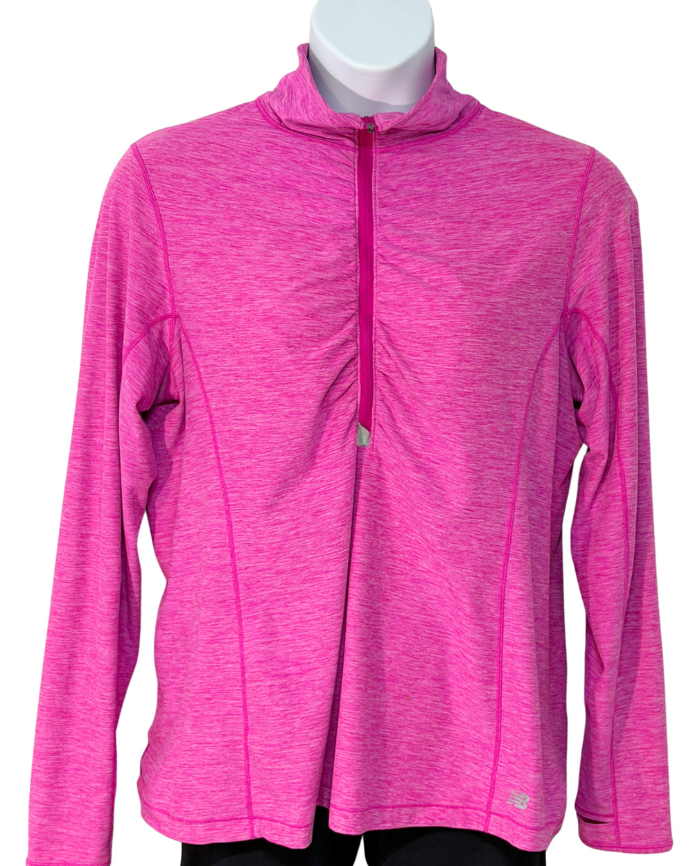 New Balance Sz 2XL Performance Top 1/4 Zip Long Sleeve Lightweight Pink Athletic